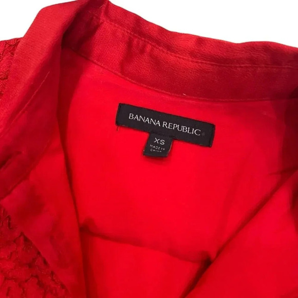 Banana Republic Red Lace Polo Shift Dress XS - Picture 4 of 5